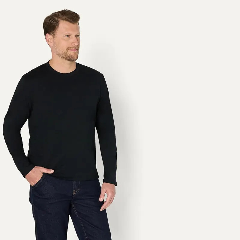 Amazon Essentials Men’s Relaxed Fit Long Sleeve Cotton – Heavyweight Cotton Jersey