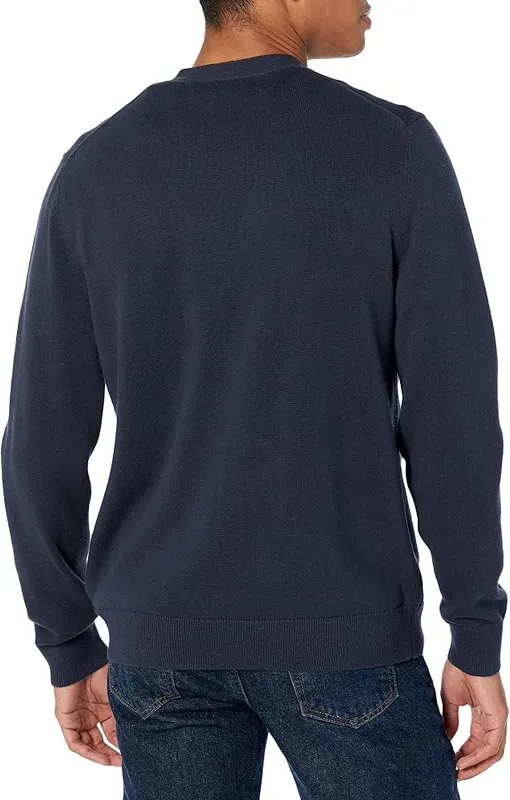 Amazon Essentials Men’s V-Neck Cotton Knitted Cardigan Sweater – product photo 3 of 7