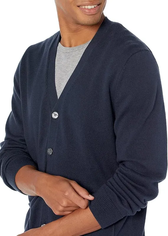 Amazon Essentials Men’s V-Neck Cotton Knitted Cardigan Sweater – product photo 4 of 7
