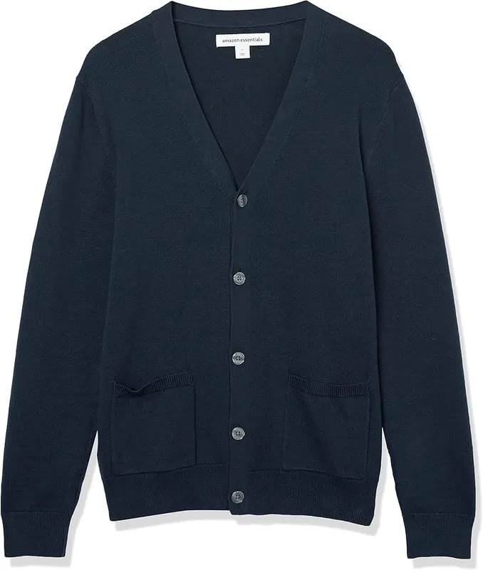 Amazon Essentials Men’s V-Neck Cotton Knitted Cardigan Sweater – product photo 7 of 7