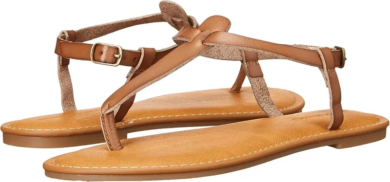 Amazon Essentials Women’s Casual Thong Leather Sandal Mushroom Brown – Details