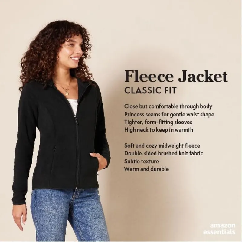 Amazon Essentials Women’s Classic-Fit Full-Zip Polar Soft Fleece – product photo 2 of 7