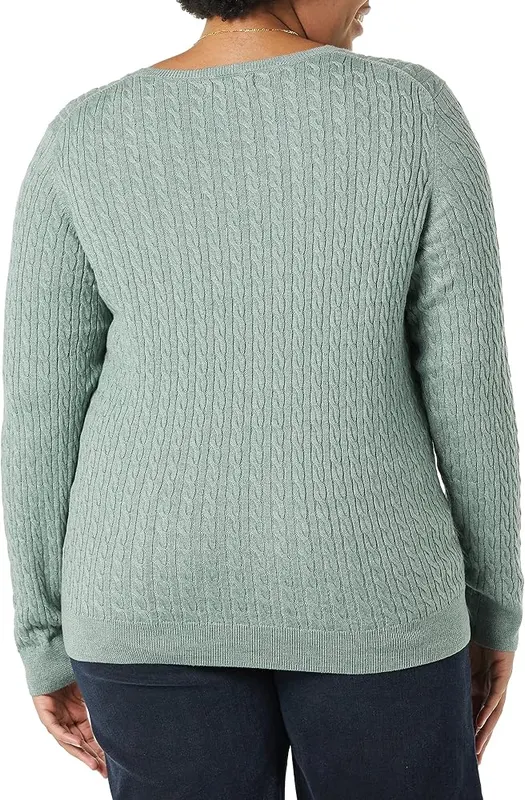 Amazon Essentials Women’s Lightweight Cable Knit Crewneck Sweater – Details