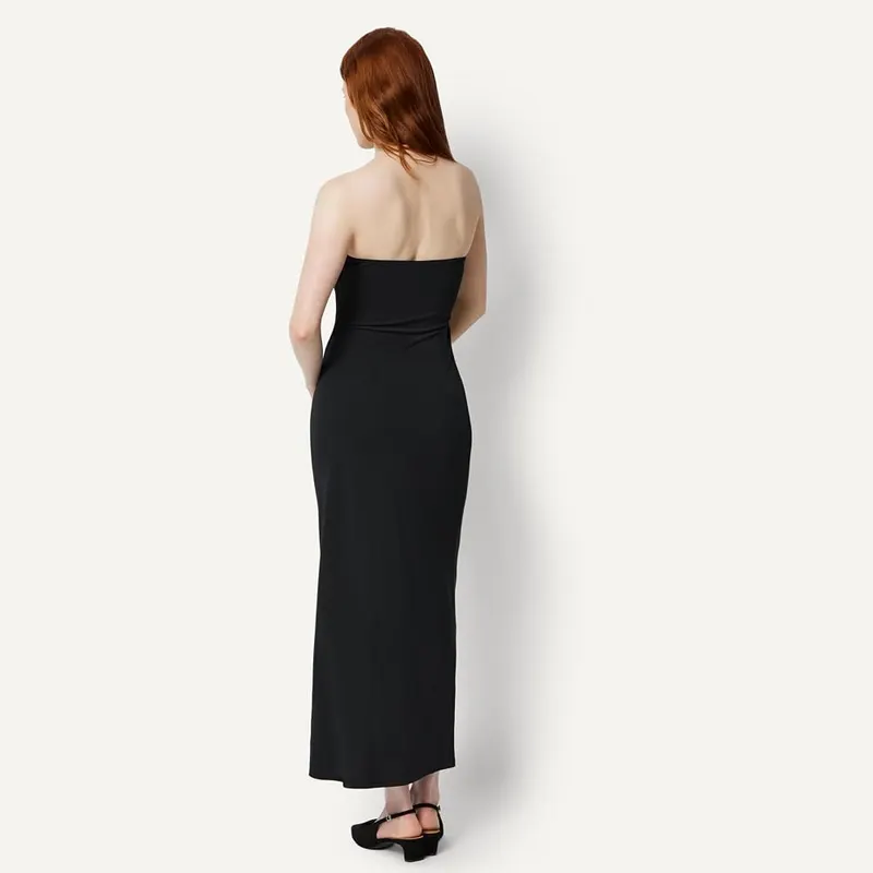 Amazon Essentials Women’s Slim-Fit Matte Jersey Strapless Maxi Black – Slim Fit