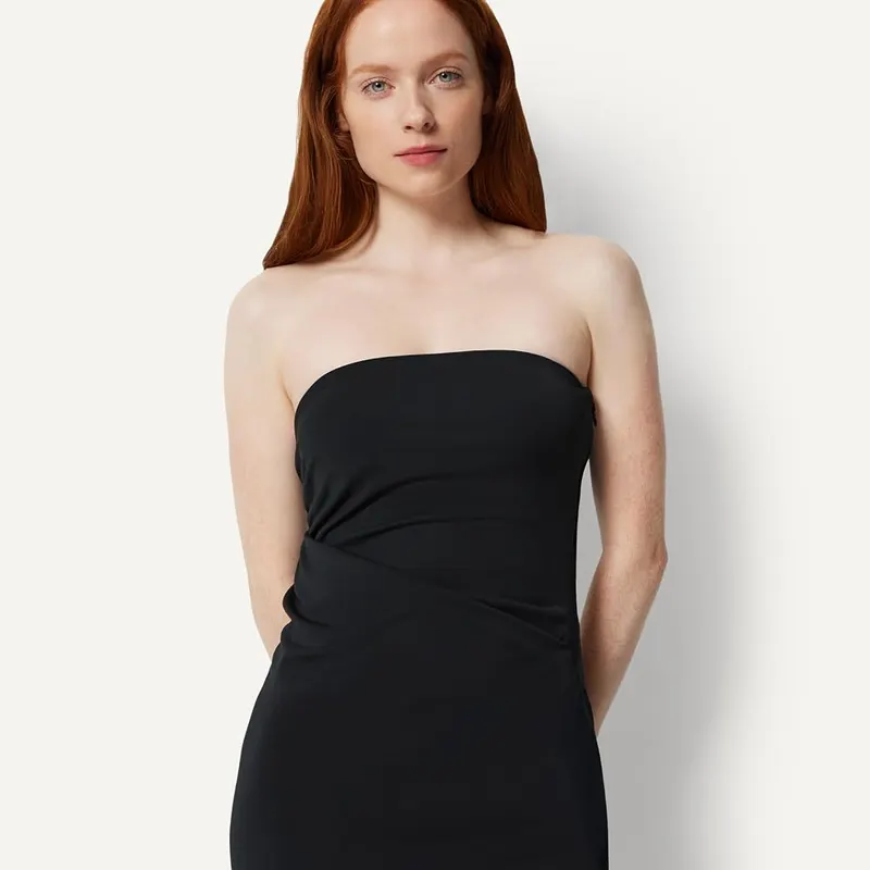 Amazon Essentials Women’s Slim-Fit Matte Jersey Strapless Maxi Black – Versatile Dress