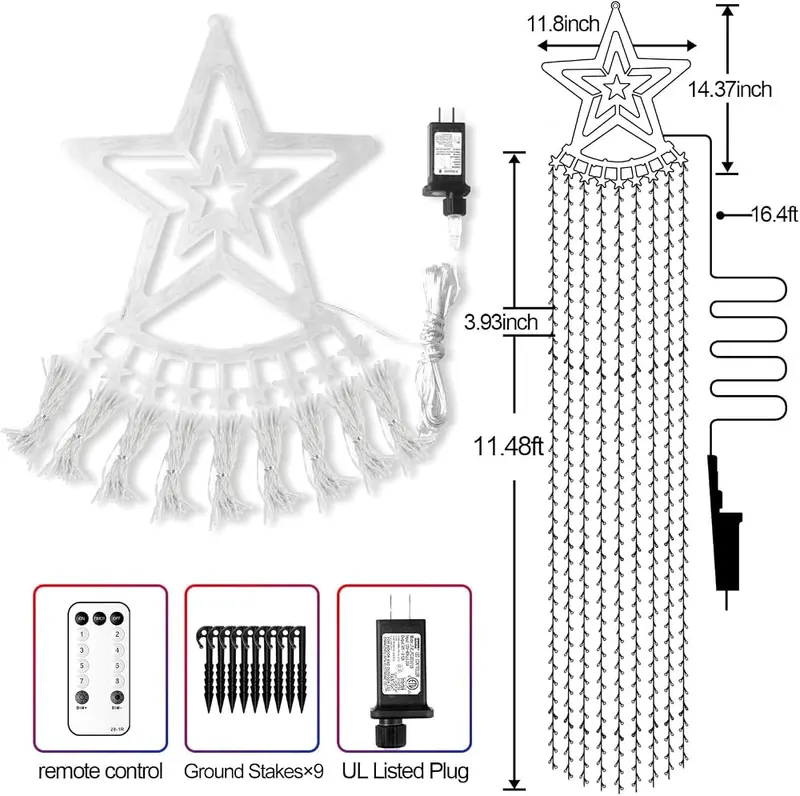AMIPEPE Christmas Decorations Star Lights – product photo 4 of 7