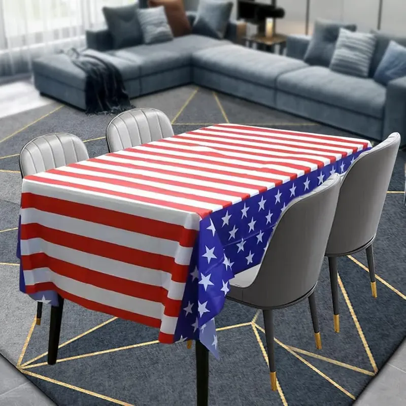 Amocytec 2 Pack Fourth of July Plastic – Disposable table covers