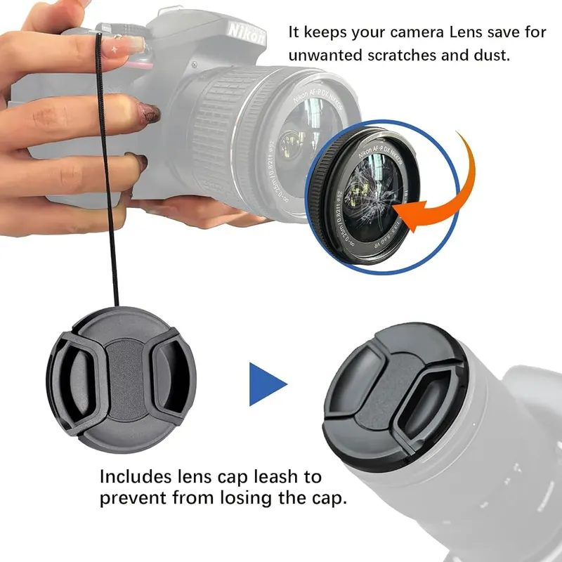 AMOPOFO 52mm Camera Lens Cap Compatible – High Quality