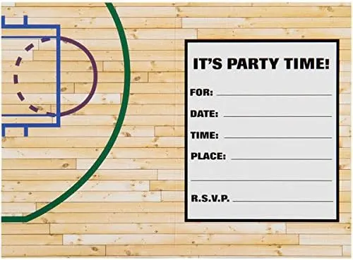 Amscan LA Lakers NBA Invitation & Thank – Multicolor Design
