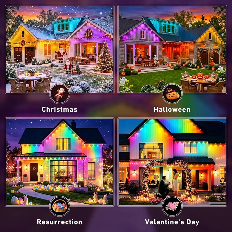 AMURTH 600FT Permanent Outdoor Lights RGB+IC Lights – product photo 7 of 7