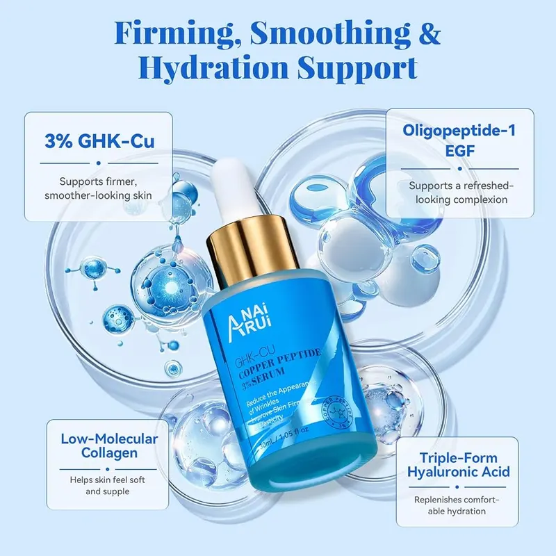 ANAI RUI 3% Copper Peptides Serum 1.05 fl.Oz – Standard one fluid ounce bottle