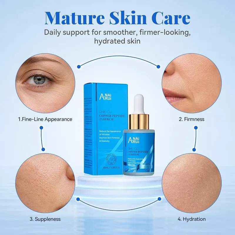 ANAI RUI 3% Copper Peptides Serum 1.05 fl.Oz – Daily facial skincare treatment
