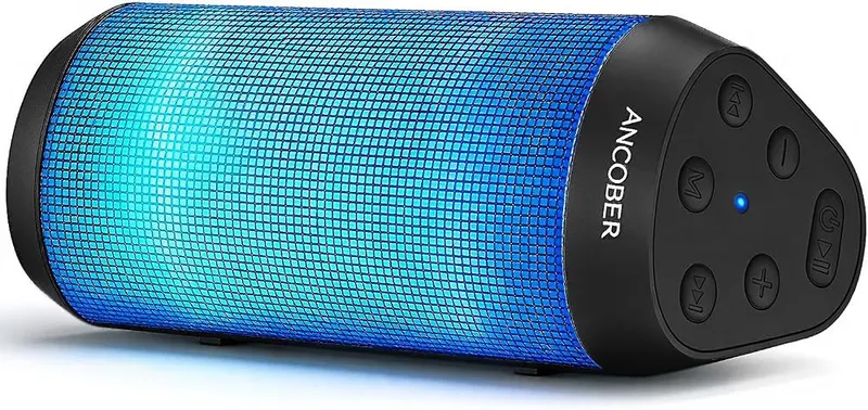 ANCOBER Portable Bluetooth Speaker in Black