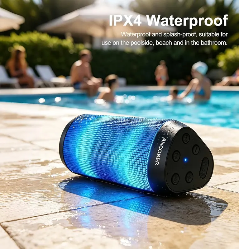 ANCOBER Portable Bluetooth Speaker – TWS pairing support