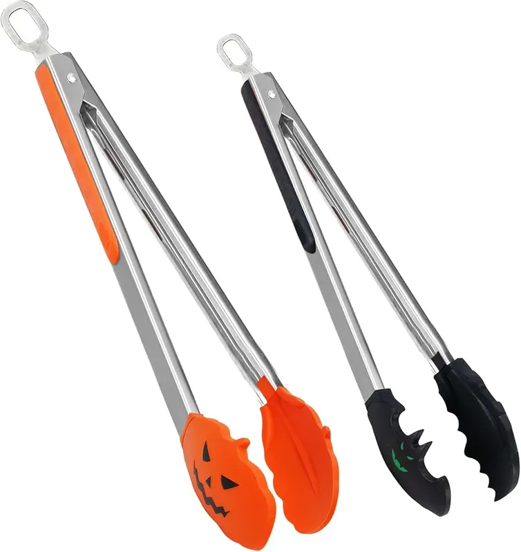 ANDGELOO Kitchen Tongs in Bat & Pumpkin