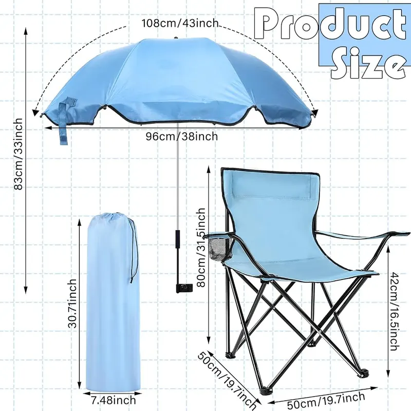 Anglechic 2 Pack Beach Chair – 360° Upf 50+ Sun Protection