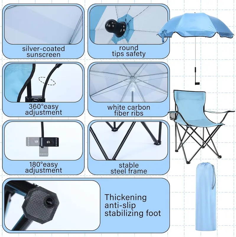 Anglechic 2 Pack Beach Chair – 330lb Heavy-duty Capacity＆ultralight 9