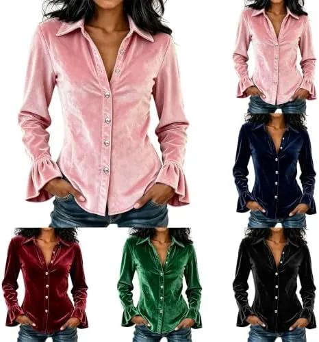 Aniywn Long Sleeve Fall Shirts – Cotton and polyester blended fabric