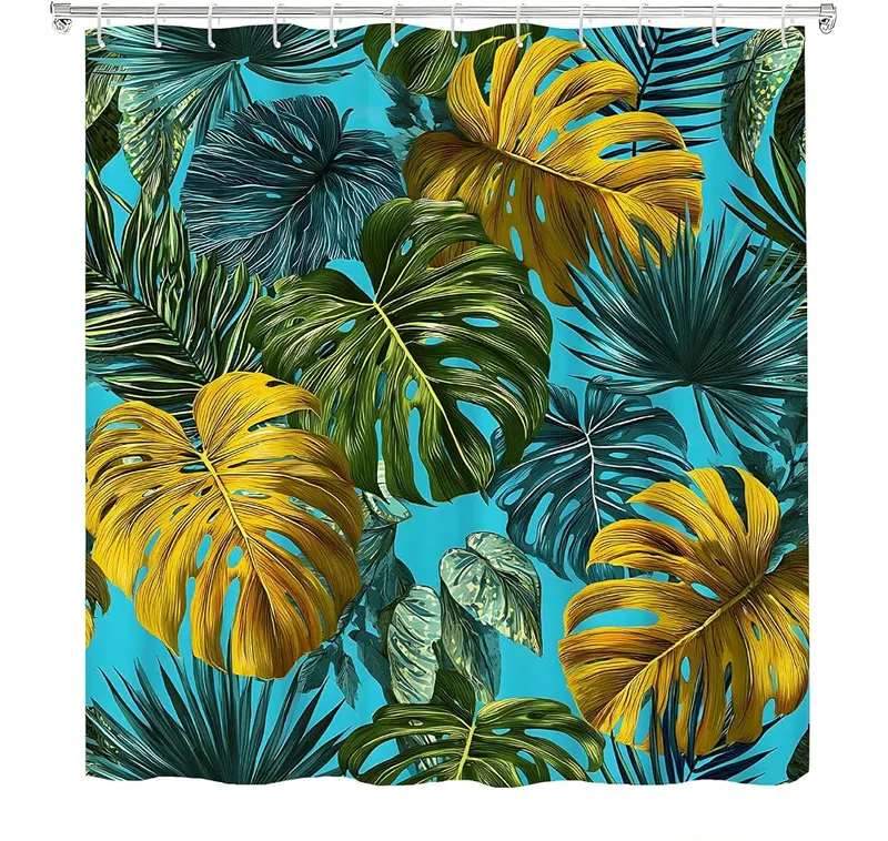 ANNA QUEEN Monstera Deliciosa Shower Curtain – product photo 2 of 8