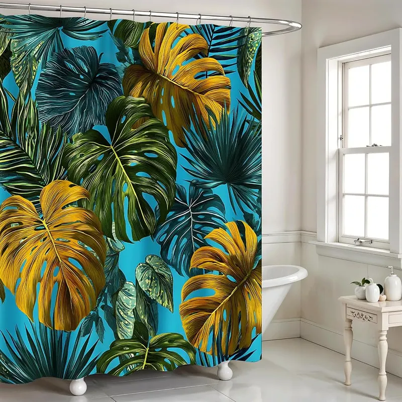 ANNA QUEEN Monstera Deliciosa Shower Curtain – product photo 3 of 8