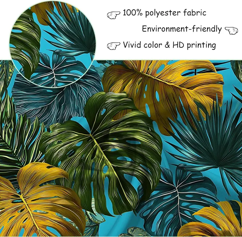 ANNA QUEEN Monstera Deliciosa Shower Curtain – product photo 5 of 8