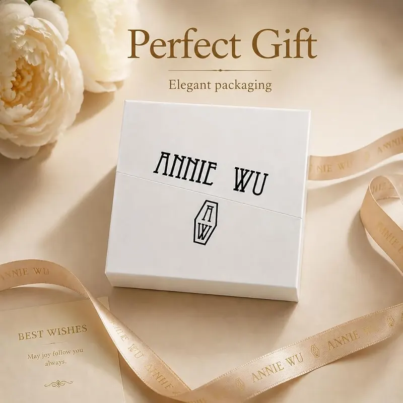 ANNIE WU Natural White Agate Ring Silver – Minimalist stackable jewelry design