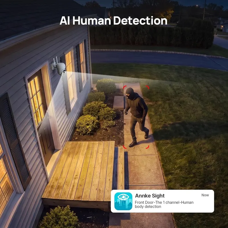 ANNKE 3K Wireless Security Camera Outdoor – 360° Coverage with Motion Tracking - Easily control