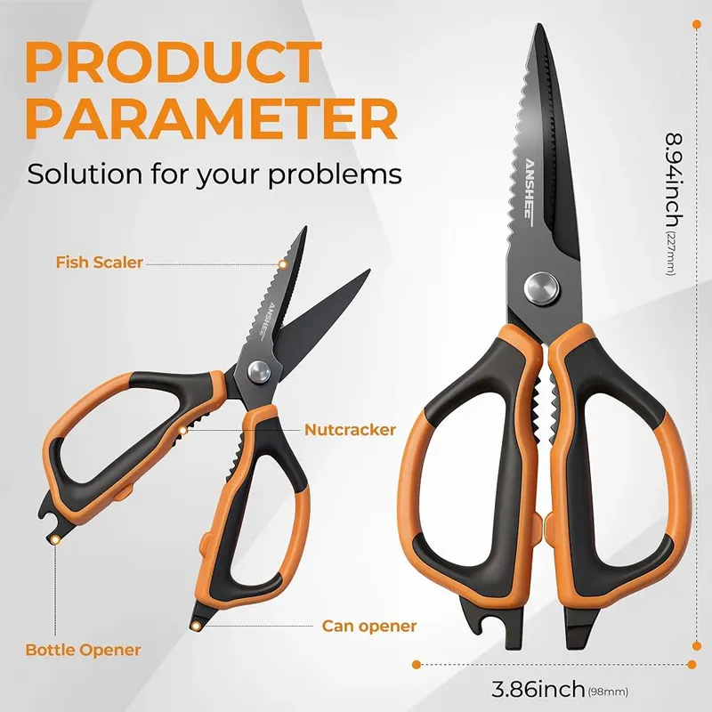ANSHEE Multipurpose Kitchen Scissors & Food Shears – Multipurpose food shears