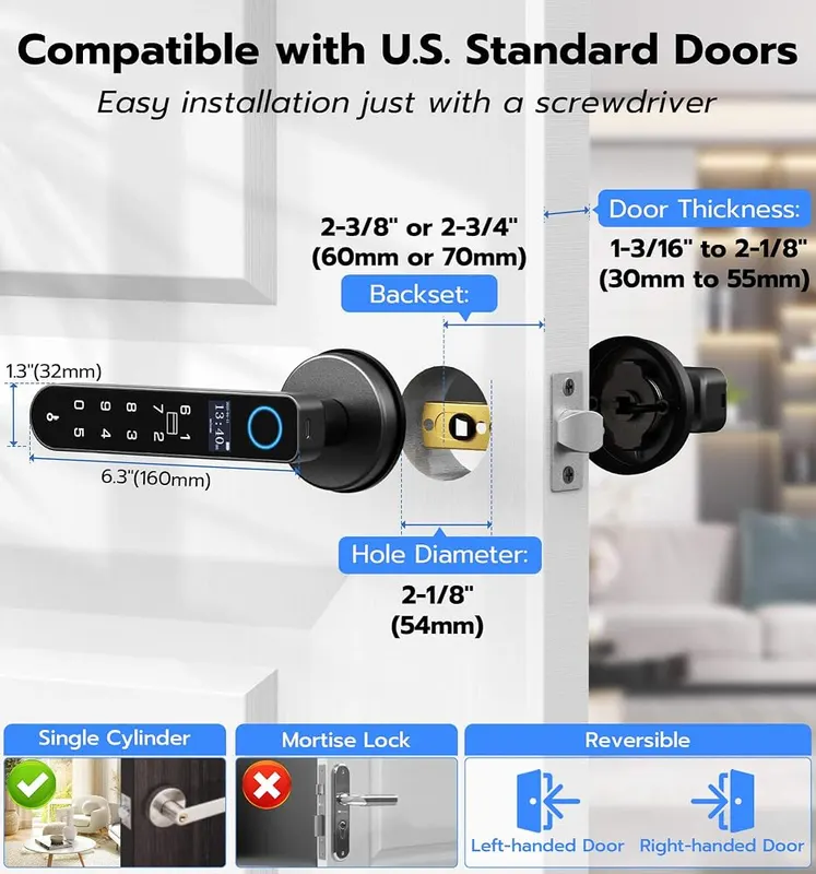Anweller Fingerprint Door Handle Lock – Fewer keys for the household
