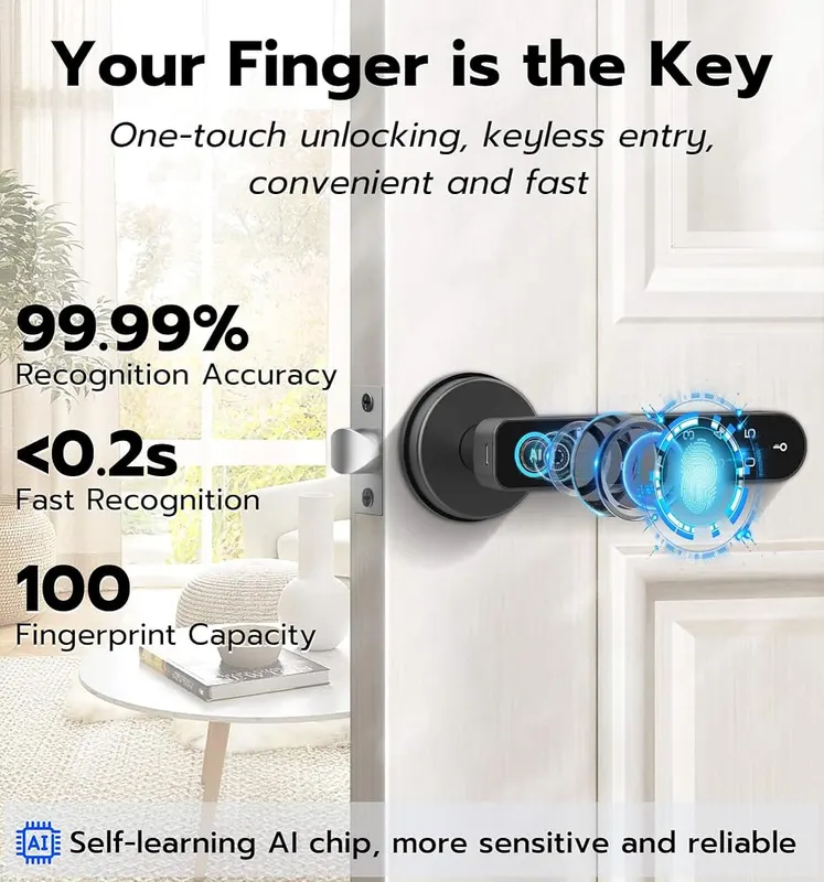 Anweller Fingerprint Door Handle Lock – product photo 9 of 9