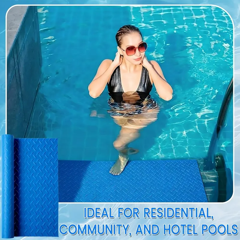 Aodaer Blue Swimming Pool Ladder Mat – Anti-slip design