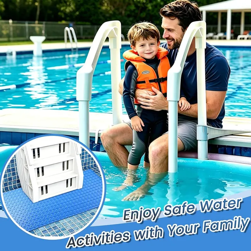 Aodaer Blue Swimming Pool Ladder Mat – Convenient storage