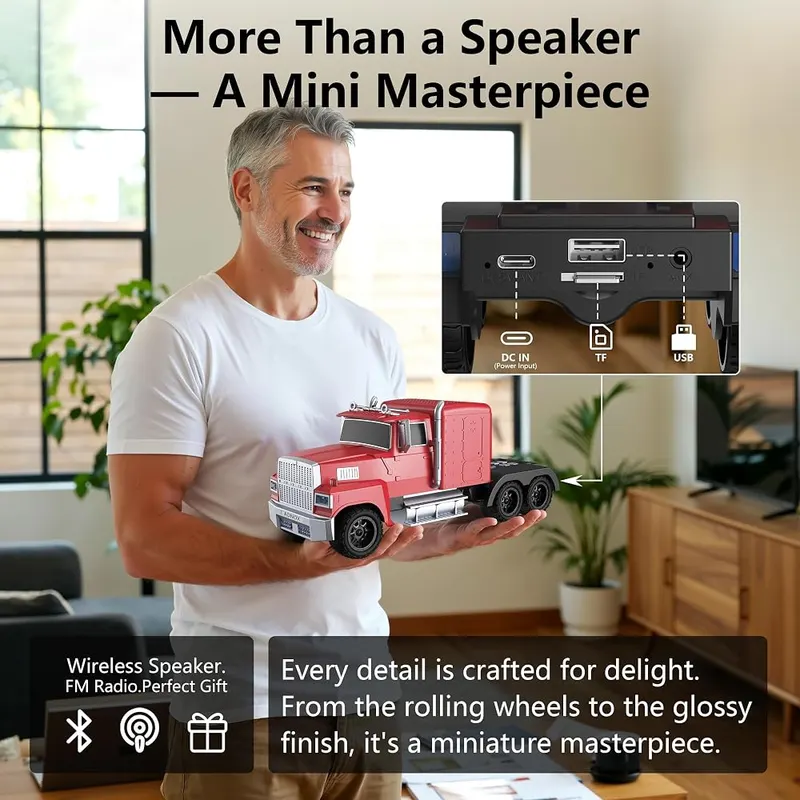 AONOX Truck Bluetooth Speaker – Built-in mic for calls