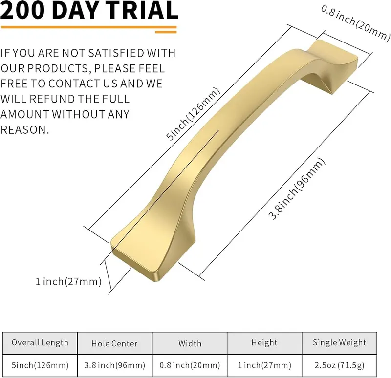 AOOTOCH 10 Pack 3-3/4 Inch Cabinet Handles – Not Easy to Fade, Rust