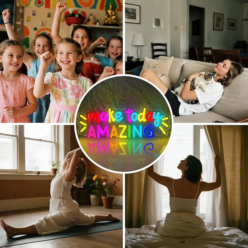 AOOWSDX Make Today Amazing Neon Sign – Neon Decorations Safety Energy Saving