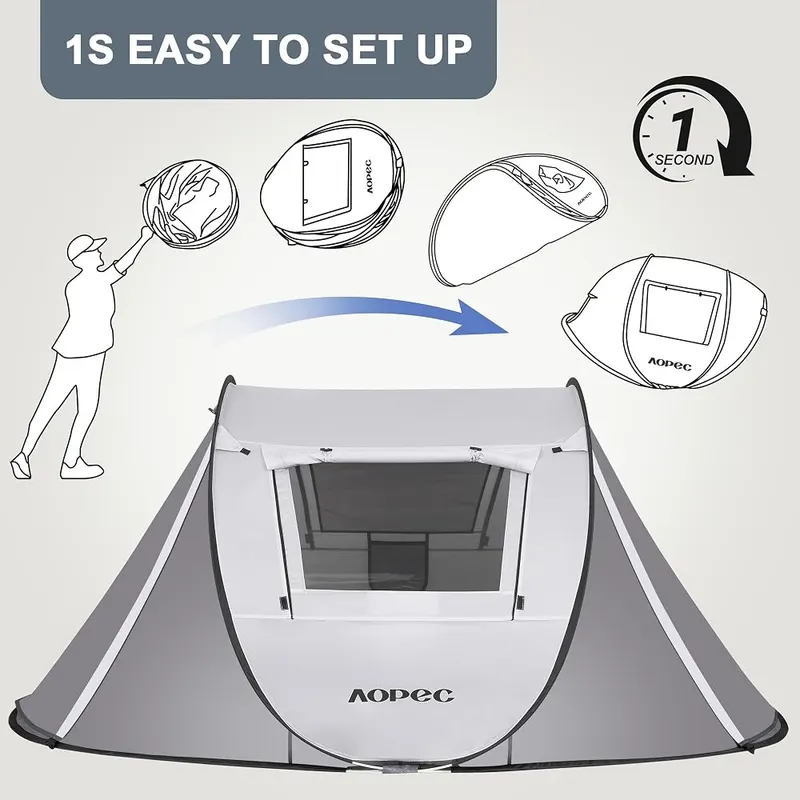 AOPEC Pop Up Camping Tent – Pop-up instant setup