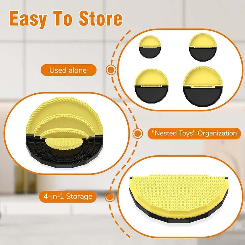 Aopigavi 4 Pack Tortilla Sealers – Yellow and black color