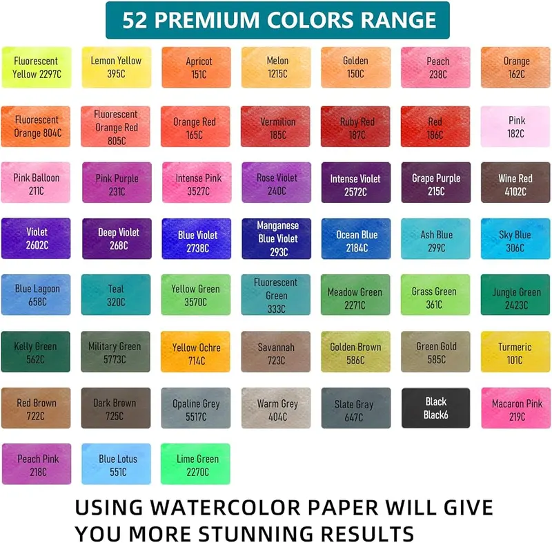 AOTEMOON 60 PCS Watercolor Pens Set – product photo 7 of 8