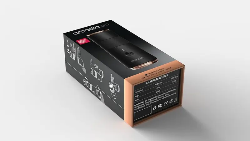 Arcadia Go Rechargeable Portable Turkish Coffee Maker – USB-C Rechargeable Convenience – Features fast, universal USB