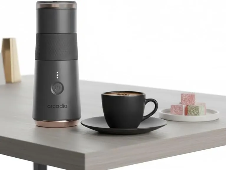 Arcadia Go Rechargeable Portable Turkish Coffee Maker – Complete Travel Set Included – Comes with