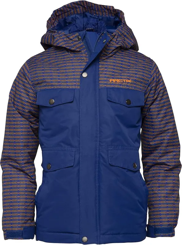 Arctix Kids Slalom Insulated Winter Jacket 3T in Arrowhead Royal Blue/Orange