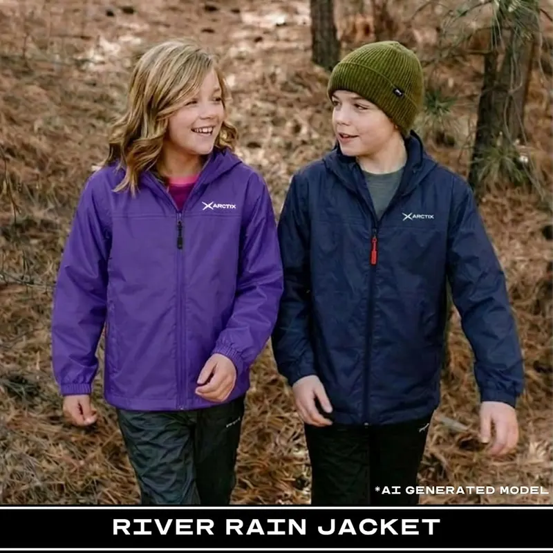Arctix Kids Stream Rain Jacket Husky – Machine Washable