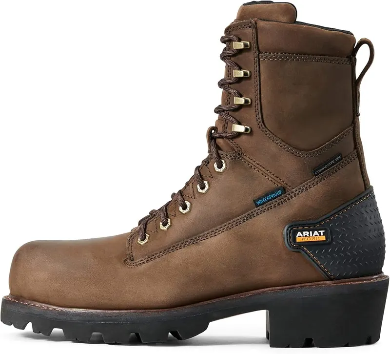 ARIAT Men’s Powerline 8″ H2O Work Boot – Men’s Work Boots