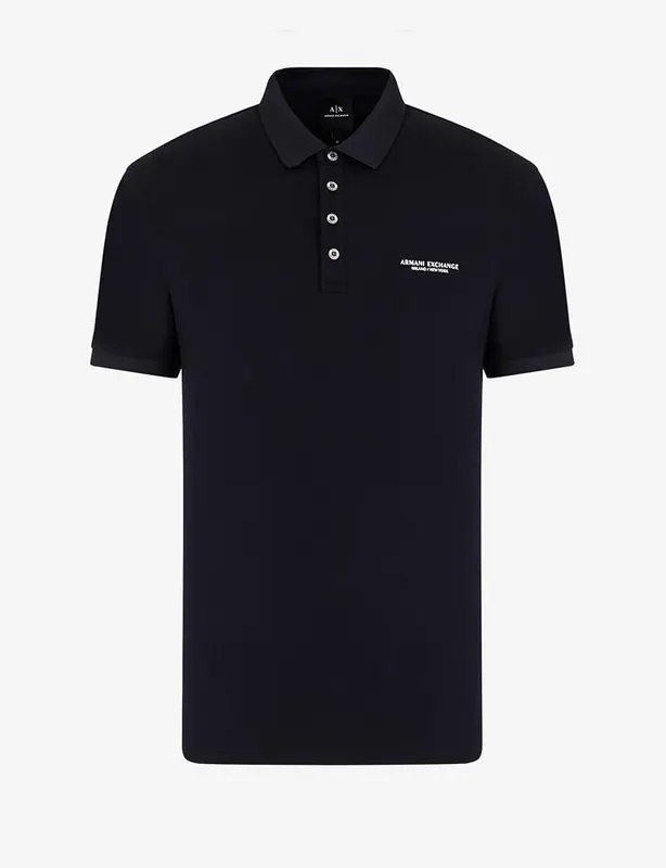 Armani Exchange Men’s Short Sleeve Contrast Logo Jersey – Small printed front logo