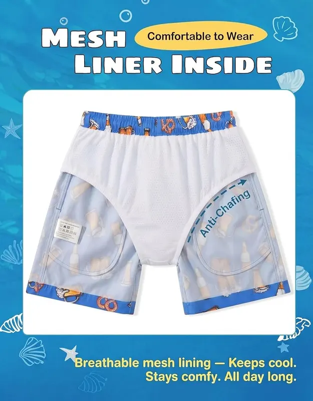 Arshiner Boys Swim Trunks Quick Dry Bathing – Multiple Colors & Prints