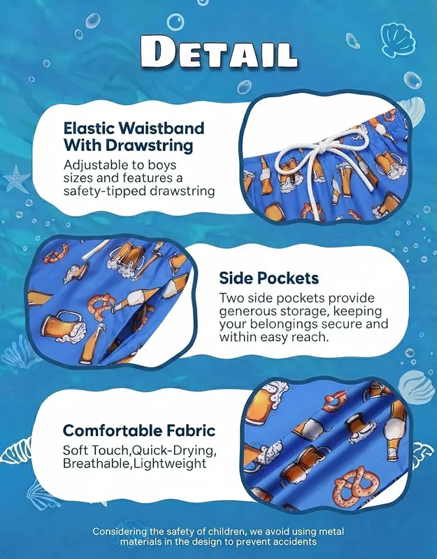 Arshiner Boys Swim Trunks Quick Dry Bathing – Perfect Fit