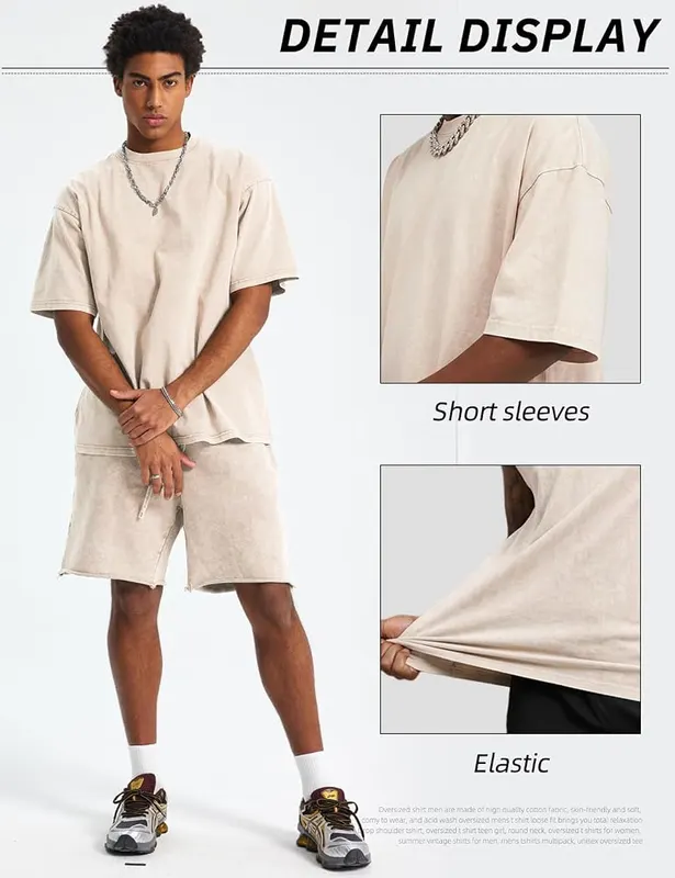 Arssm Men Oversized T Shirts Vintage Tee – Baggy streetwear styling