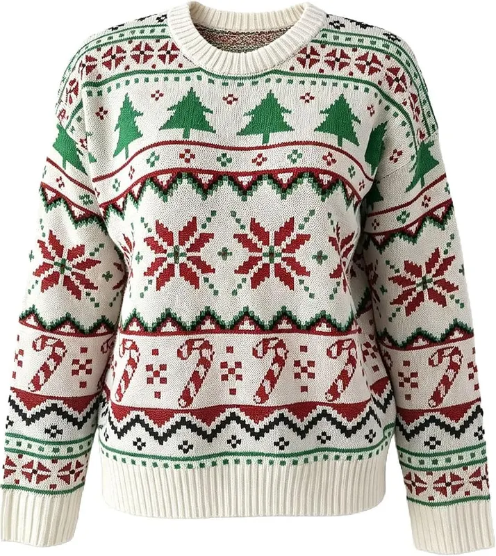 ASFGIMUJ Christmas Sweaters White – Design