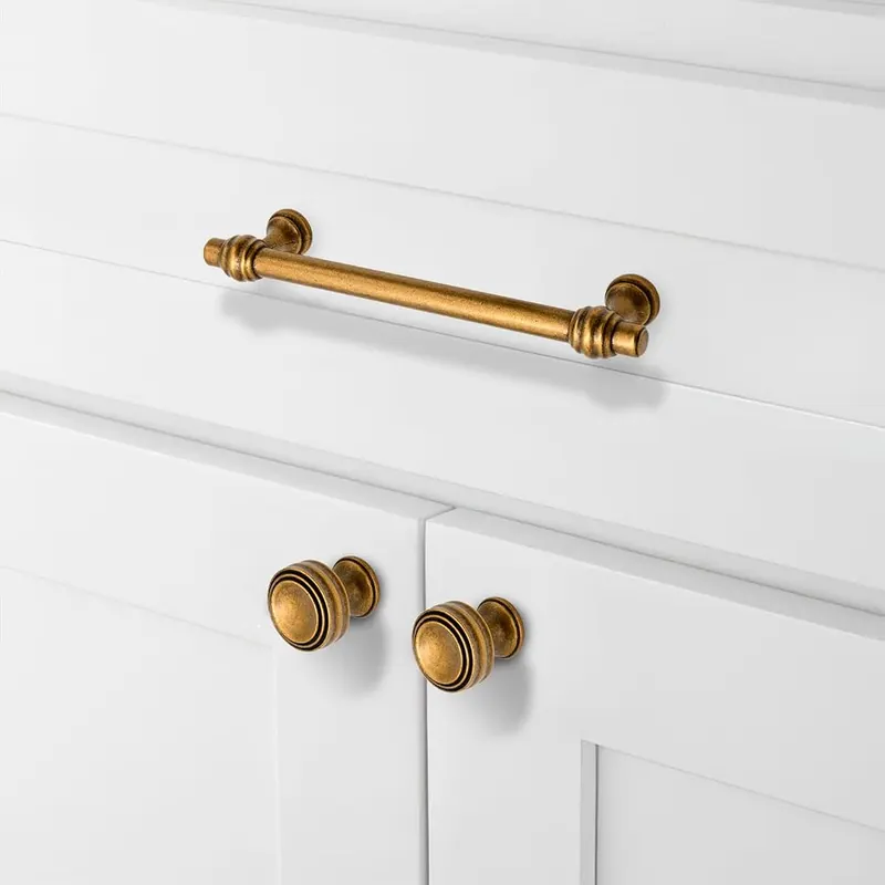 Asimerdeco 10 Pack Antique Brass Cabinet Pulls 5″ Hole Center – product photo 3 of 6