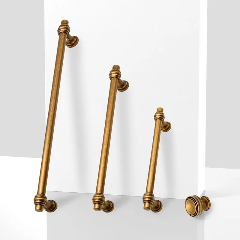 Asimerdeco 10 Pack Antique Brass Cabinet Pulls 5″ Hole Center – product photo 6 of 6